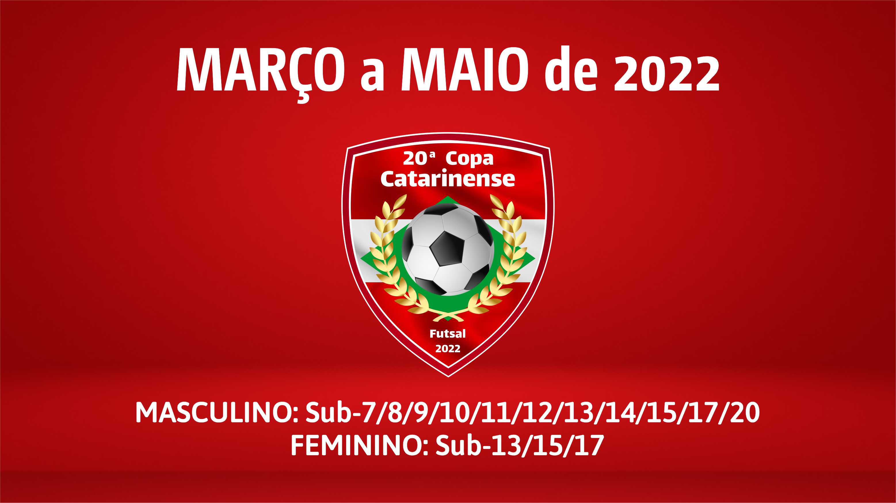 Copa Catarinense tem inscrições até 20 de fevereiro