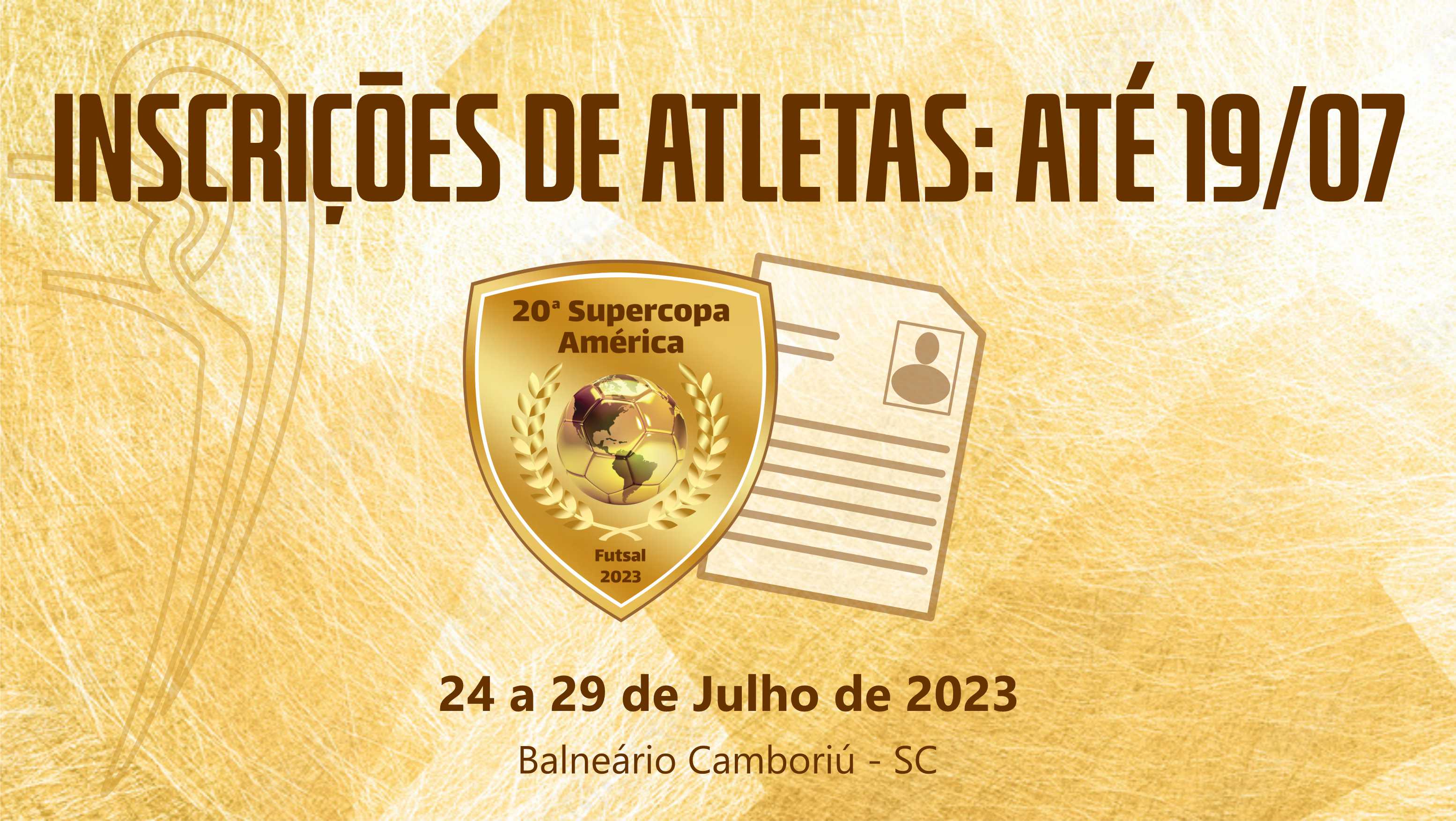 Inscrições de atletas se encerram nesta quarta-feira (19)