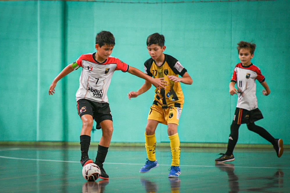 Bola rolando na Copa Catarinense de Futsal
