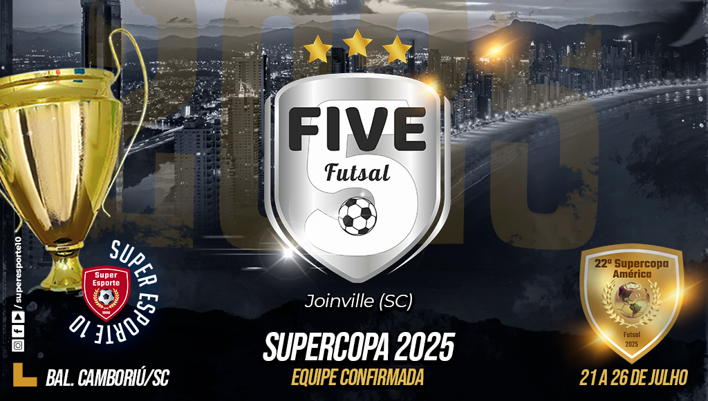 Five Futsal, de Joinville, estará em mais uma Supercopa