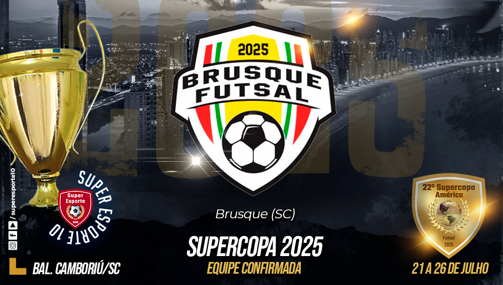 Brusque Futsal debutará na Supercopa América